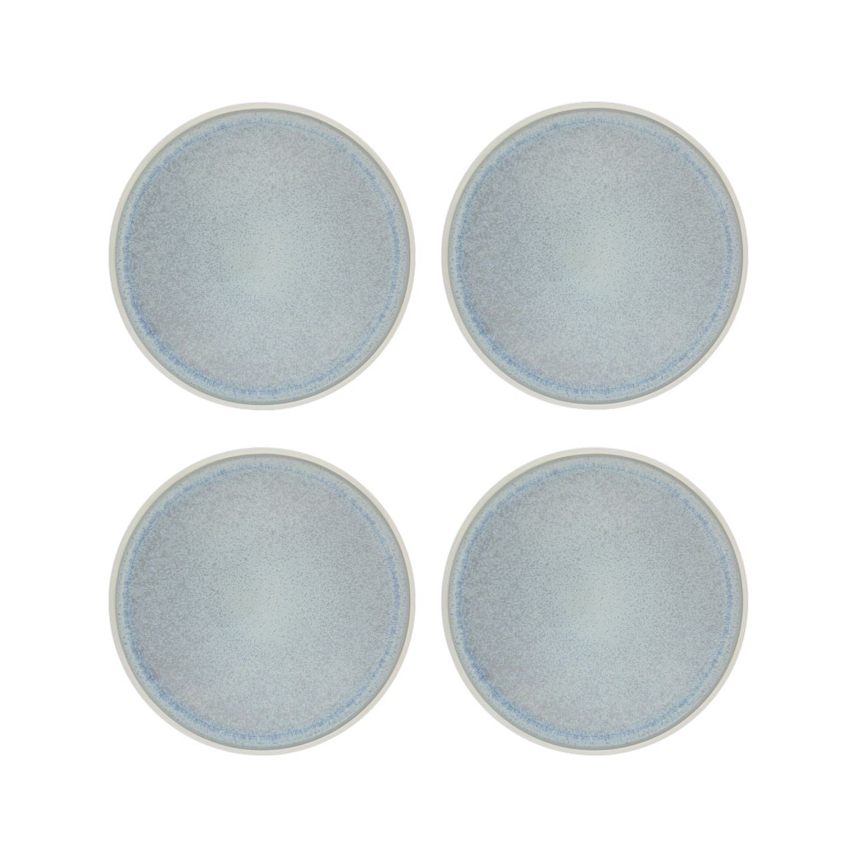 Lot de 4 grandes assiettes, BOREA