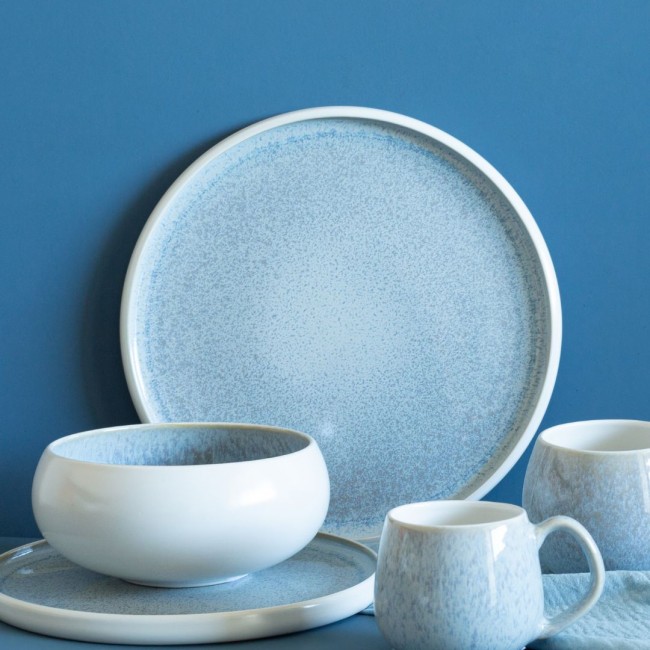 Lot de 4 grandes assiettes, BOREA