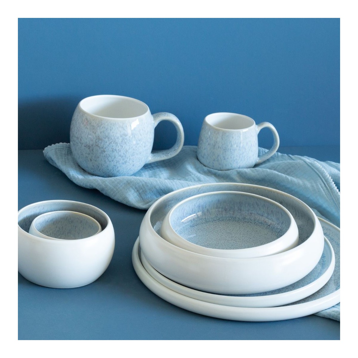 Lot de 4 assiettes creuses, BOREA