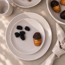 Lot de 6 assiettes à dessert, TERRE DE SIENNE