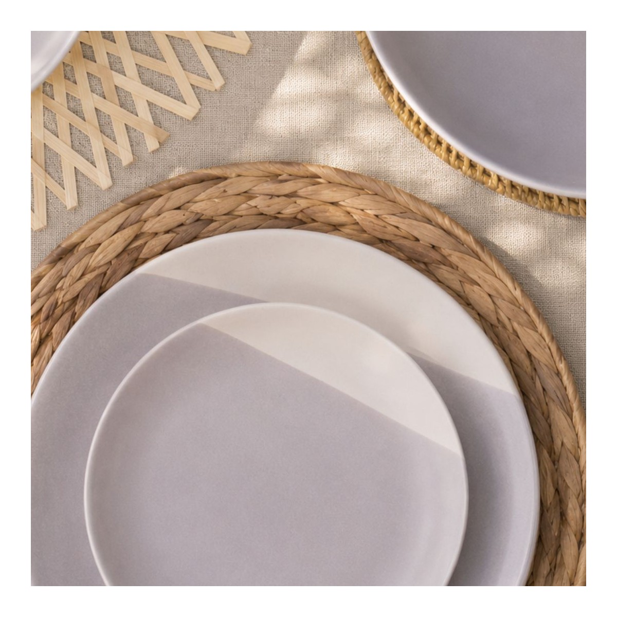 Lot de 6 assiettes à dessert, TERRE DE SIENNE