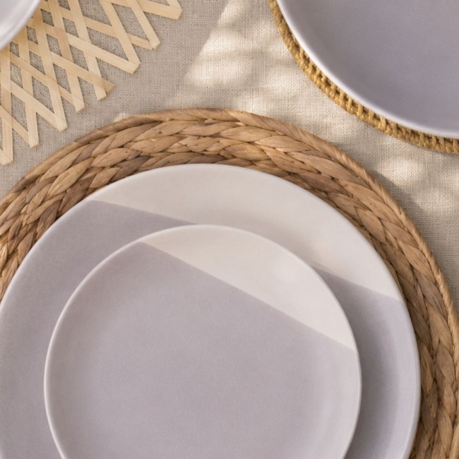 Lot de 6 assiettes à dessert, TERRE DE SIENNE