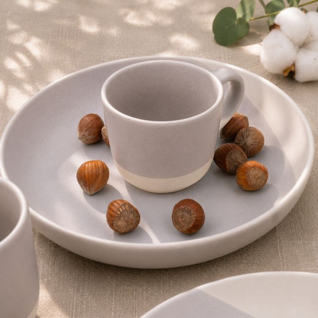 Lot de 6 assiettes creuses, TERRE DE SIENNE