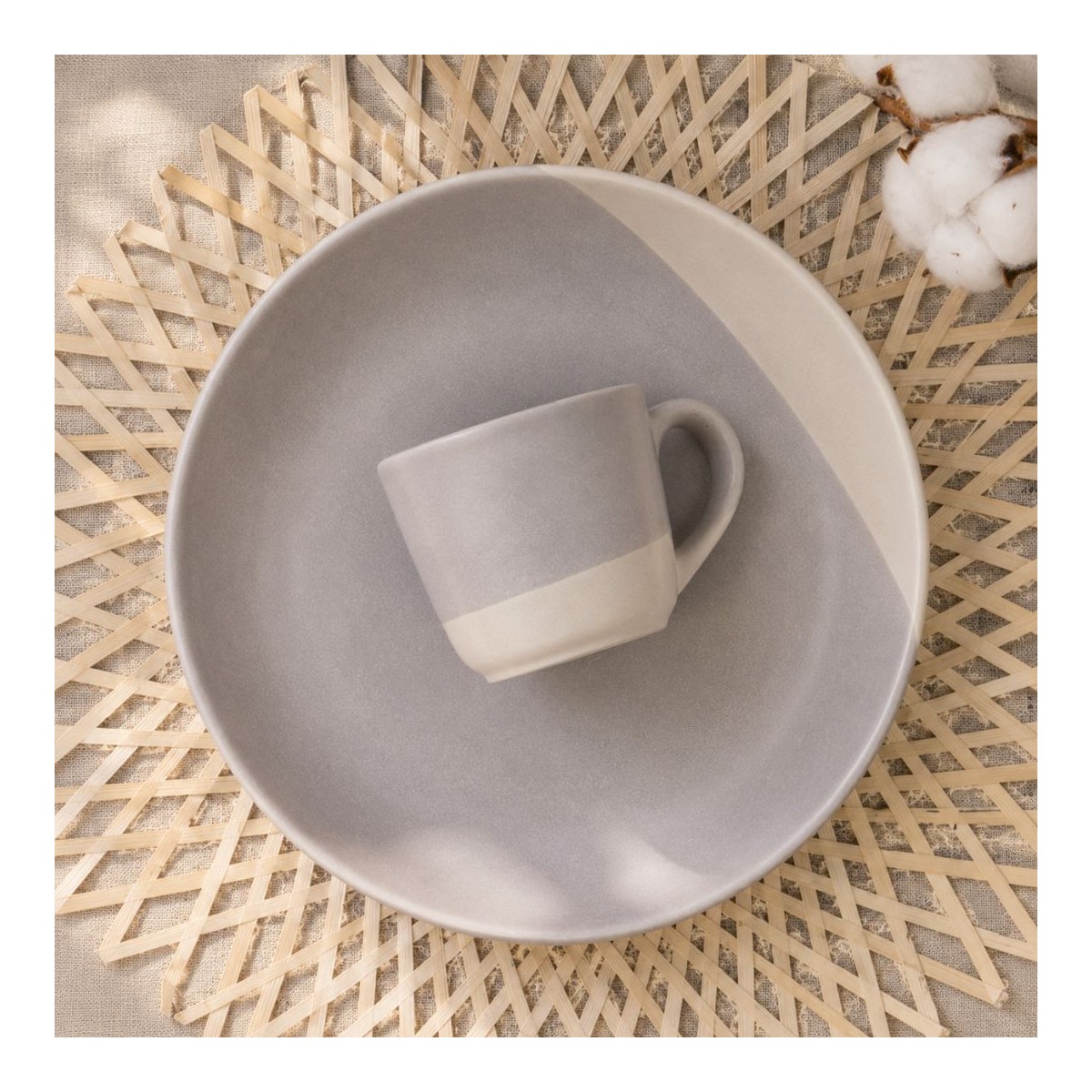 Lot de 6 assiettes creuses, TERRE DE SIENNE