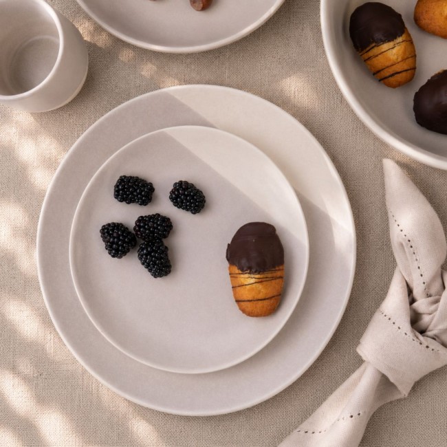 Lot de 6 grandes assiettes, TERRE DE SIENNE