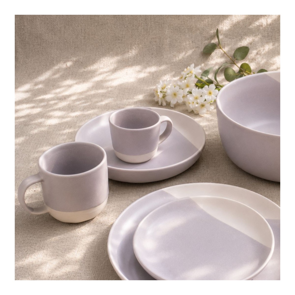Lot de 6 mugs, TERRE DE SIENNE