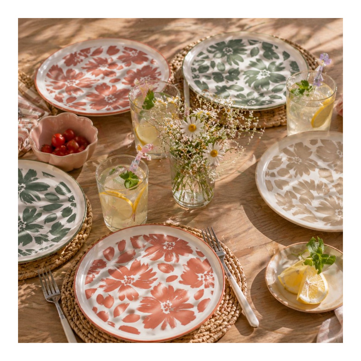 Lot de 6 grandes assiettes, HANAE