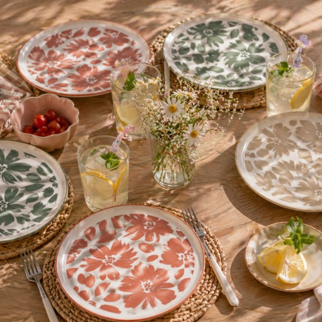 Lot de 6 grandes assiettes, HANAE