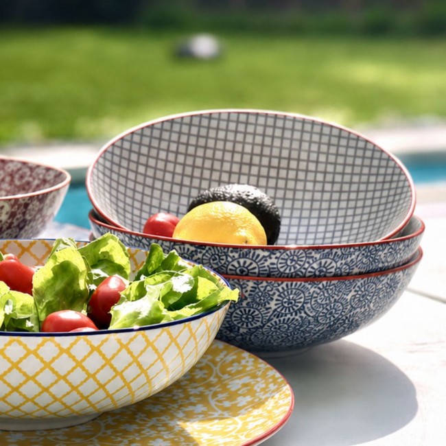 Lot de 6 assiettes creuses design 1, SABAE