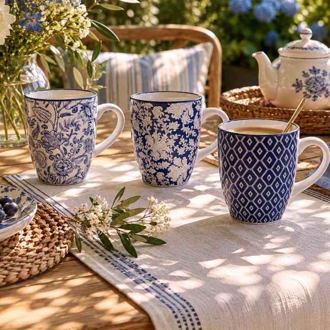 Lot de 6 mugs, MAJORELLE