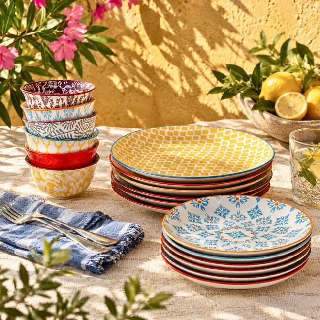 Lot de 6 grandes assiettes design 1, SABAE